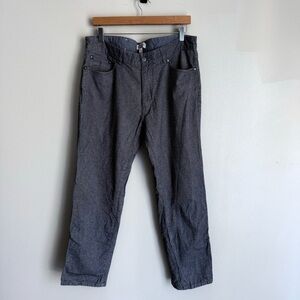 Peter Milar mountainside collection cotton flannel straight leg pants grey sz 36
